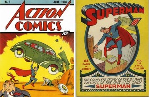 Covers to Action Comics #1 and Superman #1